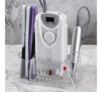Naroote Porte-embouts de Meulage pour Perceuse à Ongles, Présentoir Compact et Transparent pour Organisateur D'embouts de Machine pour Usage Domestique/commercial, Support de Rangement Transparent