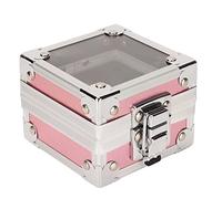 Naroote Porte-mèche à Ongles avec Couvercle Rabattable Transparent, Organisateur Durable pour Outils de Manucure, 25 Trous, 3 Couches D'éponge (Rose éblouissant)
