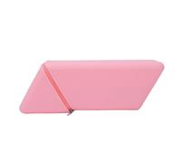 Naroote Porte-Stylo en Silicone, Trousse à Crayons, Organiseur de Bureau en Silicone de qualité Alimentaire, étanche, Flexible avec de Larges Compartiments à Fermeture éclair pour (Pink)