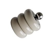 Naroote Qtip Holder Distributeur de Cotons-tiges élégant en Forme de Beignet avec Couvercle pour Salle de Bain et Station de Maquillage - Design en Résine et Acrylique Durable (Kaki 3 Couches)