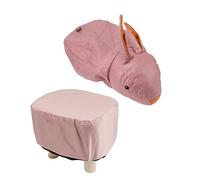 Naroote Repose-Pieds Animal Mignon avec Coussin Doux pour Enfants et Adultes en Bois de Pin 30x25x24cm (Pink)