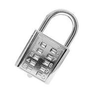 Naroote Serrure à Combinaison de Chiffres, Cadenas à Combinaison de Boutons en Alliage de Zinc pour Chariot, Bagage à Clavier de Classeur, Petite Serrure Lumineuse (SILVER)