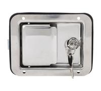 Naroote Serrure à Poignée à Palette avec 2 Clés, Acier Inoxydable 304 Durable, Conception à Montage encastré pour Boîtes à Outils et Camping-cars, 140x108mm