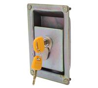 Naroote Serrure de Porte Latérale de Pompe Hydraulique de Pelle, Remplacement en Alliage D'aluminium Durable pour Série ZAX 171x111mm 1x Serrure 2x clé