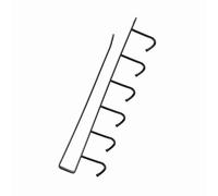 Naroote Support de Rangement, Organisateur Suspendu, Crochets d'étagère de Placard en Métal, avec Rangement pour Armoire, Blanc ou Noir, Se Monte Facilement sous Les Armoires sans Vis (Black)