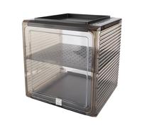 Naroote Support de Stockage de Bouteille d'eau en Acrylique, Design Compact et élégant pour Un Usage Domestique, Grande Taille (Brun Moyen 2 Couches)
