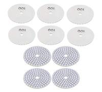 Naroote Tampon de Polissage, 10 Pièces de Tampons de Polissage Diamantés Humides et Secs de 3 Pouces, Kit de de Pierre avec Conception d'entrée d'eau, Idéal pour la Pierre de Béton de Marbre