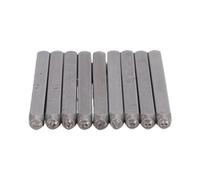Naroote Tampons Numérotés en Métal, Poinçons en Acier au Vanadium de 3mm | Timbres de Poinçon en Acier, Hauteur de Marquage de 3mm, Largeur de 6mm, Construction en Vanadium, étiquettes de Chien de