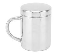 Naroote Tasse à thé Portable en Acier Inoxydable, avec Couvercle, Poignée Ergonomique élégante, pour la Maison et les Voyages en Plein Air, Matériau 304, 5.9oz (400ml)