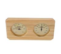 Naroote Thermomètre et Hygromètre de Sauna en Bois, Jauge de Température d'humidité 2 en 1 avec Cadre Mural, Idéal pour Sauna, Bain, Spa et Hôtel