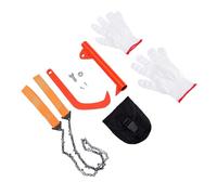 Naroote Tronçonneuse de Poche et Rouleau à Bûches pour Camping, Randonnée | Acier au manganèse et acier au carbone traités thermiquement, kit de bûche pour randonneurs campeurs en plein air, rouleau