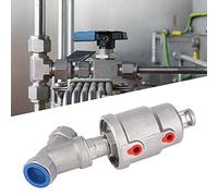 Naroote Vanne à Siège incliné à Commande Pneumatique en Acier Inoxydable avec Indicateur de Position Visuel pour le Traitement de L'eau et des Produits Chimiques (3/4"DN20)