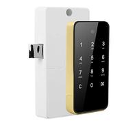 Naroote Verrouillage électronique par Mot de Passe, écran Tactile Numérique Intelligent sans clé pour Casiers de Classeurs - Alliage de Zinc, Or/Argent, 128x64 Mm (GOLD)