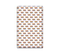 Naruto Uzumaki - Drap Housse - 90x200 cm - 100% Coton - Rouge avec Motifs Blancs