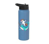 Narval & Licorne Dabbing, enfants, filles, garçons | Animal de l'océan Stainless Steel Insulated Water Bottle