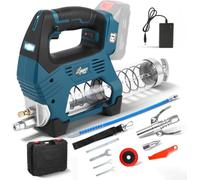 Nastopee Presse à graisse sans fil compatible avec Makita - Moteur sans balais 12000 PSI - Pulvérisateur à graisse électrique à 3 vitesses - Pistolet à graisse électrique avec plaque d'aspiration pour