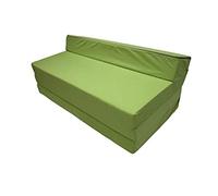 Natalia Spzoo Chauffeuse Pliable 200×120×10 cm - Matelas Pliant en Mousse, Matelas d’Appoint Compact, Fauteuil Convertible/Futon Pliable - Housse Amovible (Vert Pomme)