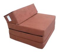 Natalia Spzoo Matelas 200x70x10 cm pliant pour adultes et enfants, choix des couleurs 200 cm de long (Marron Clair)