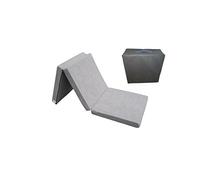 Natalia Spzoo Matelas d'appoint Pliant 180 x 80 x 10 cm avec Sac de Couverture (Gris 1008)