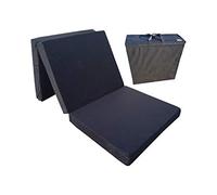Natalia Spzoo Matelas d'appoint Pliant 180 x 80 x 10 cm avec Sac de Couverture (Noir 0001)
