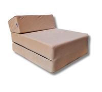 Natalia Spzoo Matelas de Jeunesse lit Fauteuil futon Pliable Pliant Choix des Couleurs - Longueur 160 cm (Beige)