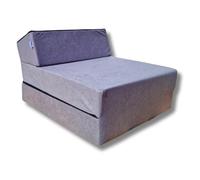 Natalia Spzoo Matelas de Jeunesse lit Fauteuil futon Pliable Pliant Choix des Couleurs - Longueur 160 cm (Gris)