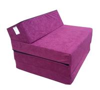 Natalia Spzoo Matelas lit Fauteuil futon Pliable Pliant Choix des Couleurs - Longueur 200 cm (1224-violet)