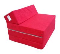 Natalia Spzoo Matelas lit Fauteuil futon Pliable Pliant Choix des Couleurs - Longueur 200 cm (3100-Rouge)