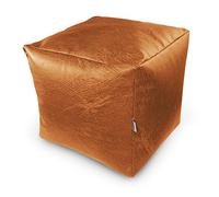 Natalia Spzoo Pouf Cube pour s’asseoir ou Jouer, Une Repose-Pied, Ultra Leger (Brun Clair)