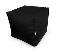 Natalia Spzoo Pouf Cube pour s’asseoir ou Jouer, Une Repose-Pied, Ultra Leger (Noir)