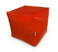 Natalia Spzoo Pouf Cube pour s’asseoir ou Jouer, Une Repose-Pied, Ultra Leger (Rouge)