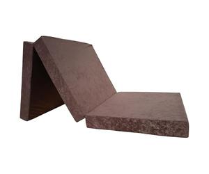Natalia Szpoo Matelas lit futon Pliable Pliant 195 x 65 x 10 cm (30943-Marron)