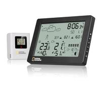 National Geographic BaroTemp HZ Station météo avec thermomètre, hygromètre et baromètre précis, avec prévisions météorologiques et plus encore, noire, Noir
