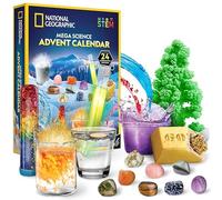 NATIONAL GEOGRAPHIC Science Kit & Rock Collection Calendrier de l'Avent 2024 - Calendrier de l'Avent Jumbo avec 24 jours d'expériences scientifiques, pierres précieuses et plus pour enfants, projets