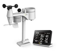 National Geographic Station météo radio SC – Capteur extérieur 8-en-1, écran à changement de couleur