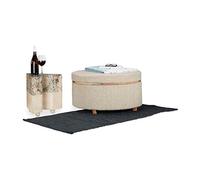 Native Home Table basse tabouret convertible repose-pieds console 2 en 1 HxlxP: 40 x 76 x 76 cm, beige
