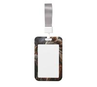 Native with Wolf Porte-badge coulissant en plastique rigide pour cartes de travail pour infirmières et bureau
