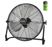 NATPOW Rechargeable Ventilateur de Sol pour Intérieur et Extérieur, 15600mAh Brasseur d'air avec Type C et USB, 15W 40 cm Ventilateur, Adaptateur 1,5 m Inclus, Silencieux, Économe en Énergie, Noir