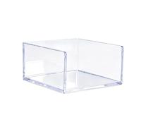 NatSumeBasics Distributeur de notes adhésives en acrylique transparent, 3 x 3, fournitures de bureau mignonnes pour organisateur de bureau (transparent)