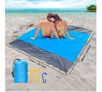 Natte de Plage, Tapis Pour Pique Nique 200x210cm Couverture de Plage Ultra-légère Natte de Plage extérieure imperméable pour la Pl
