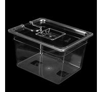 Natudeco 11L Conteneur sous Vide récipient sous Vide à charnière Pliable Récipient Transparent pour Cuisine à Domicile Circulateur Sous Vide Cuiseur