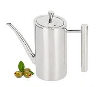 Natudeco 500 ML Pot d'huile cuisine acier inoxydable Sauce Vinaigre Peut Bouteille distributeur huile anti-poussière buse pour Cuisine Café Hôtel et Restaurant