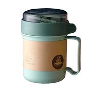 Natudeco 500ML Microwave Petit Mug à Soupe avec poignées de Couvercle Cuillère Soupe À- Aller Conteneur pour Les Soupes Nouilles Céréales Chaudes