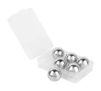 Natudeco 6 Pcs Glaçon Whisky Pierre Boule Refroidisseur De Glace Pierre En Acier Inoxydable Boule De Refroidissement Réutilisable Arrondi pour Vodka Café Bière Vin