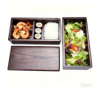 Natudeco Boîte à Bento Boîte à Lunch En Bois Style Japonais Double Couche Rectangle Récipient Alimentaire Pour Pique-nique Sushi Cadeaux Pour les Femmes