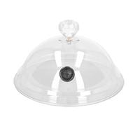 Natudeco Cloche pour Fumoir Acrylique Dôme Couverture Alimentaire Plastic Cloche Transparente Accessoire de Fumée Portable pour Cocktail, Boissons, Aliments