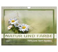Natur und Farbe Fotografie trifft Aquarell (Wandkalender 2027 DIN A4 quer), CALVENDO Monatskalender: Erleben Sie die faszinierende Verbindung aus ... und Aquarellen entstehen neue Kompositionen
