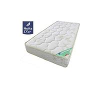 Natura Bamboo Matelas 90x190 Densité 35 Kg/m3 - Hauteur 21 Cm - Soutien Ferme - Orthopédique Nuits d'Or