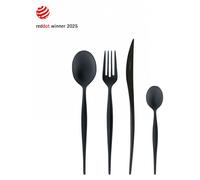 NATURA BLACK DIAMOND, Set de couverts 24 pièces, coffret avec fenêtre, Casa Bugatti