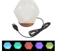 Natural Crystal Rock USB Salt Lamp Coloré LED Night Light Décor
